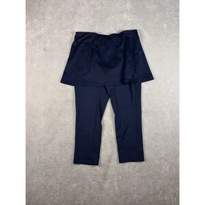 Sahalie Skirted Leggings M Women's Navy Athletic Workout Activewear Modest